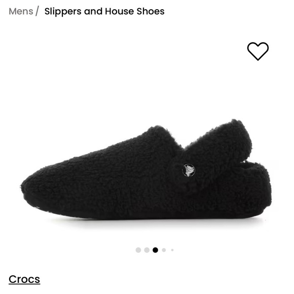 CROCS Black Fuzzy Slippers New! - Picture 2 of 7